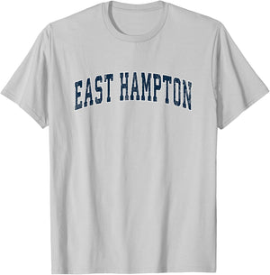 East Hampton New York NY Vintage Sports Design Navy Design T-Shirt - T-Shirt | Ash