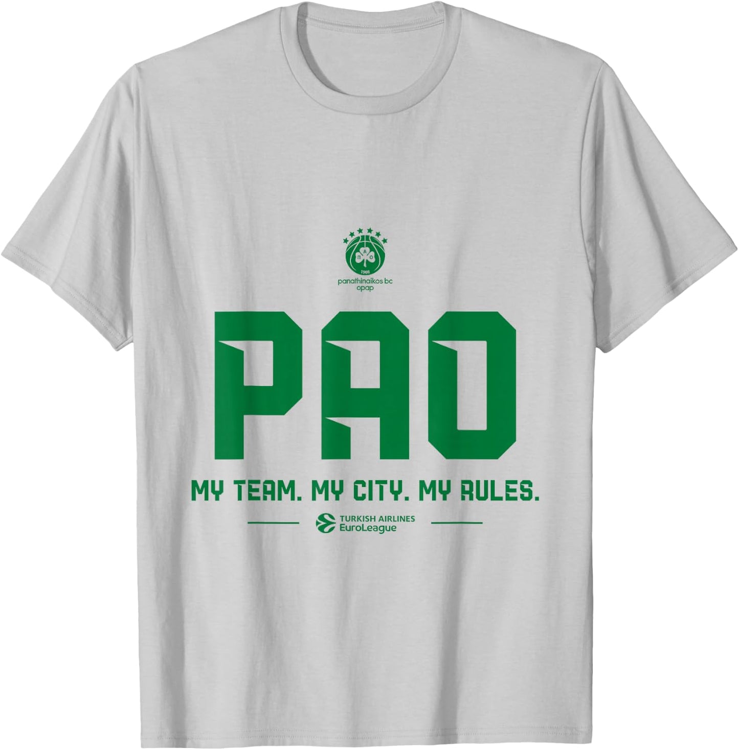 Teams - Panathinaikos OPAP Athens (White) T-Shirt - T-Shirt | Ash