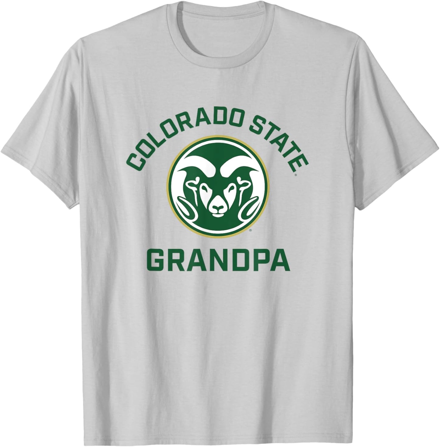 Colorado State University Rams Arched Grandpa T-Shirt - T-Shirt | Ash