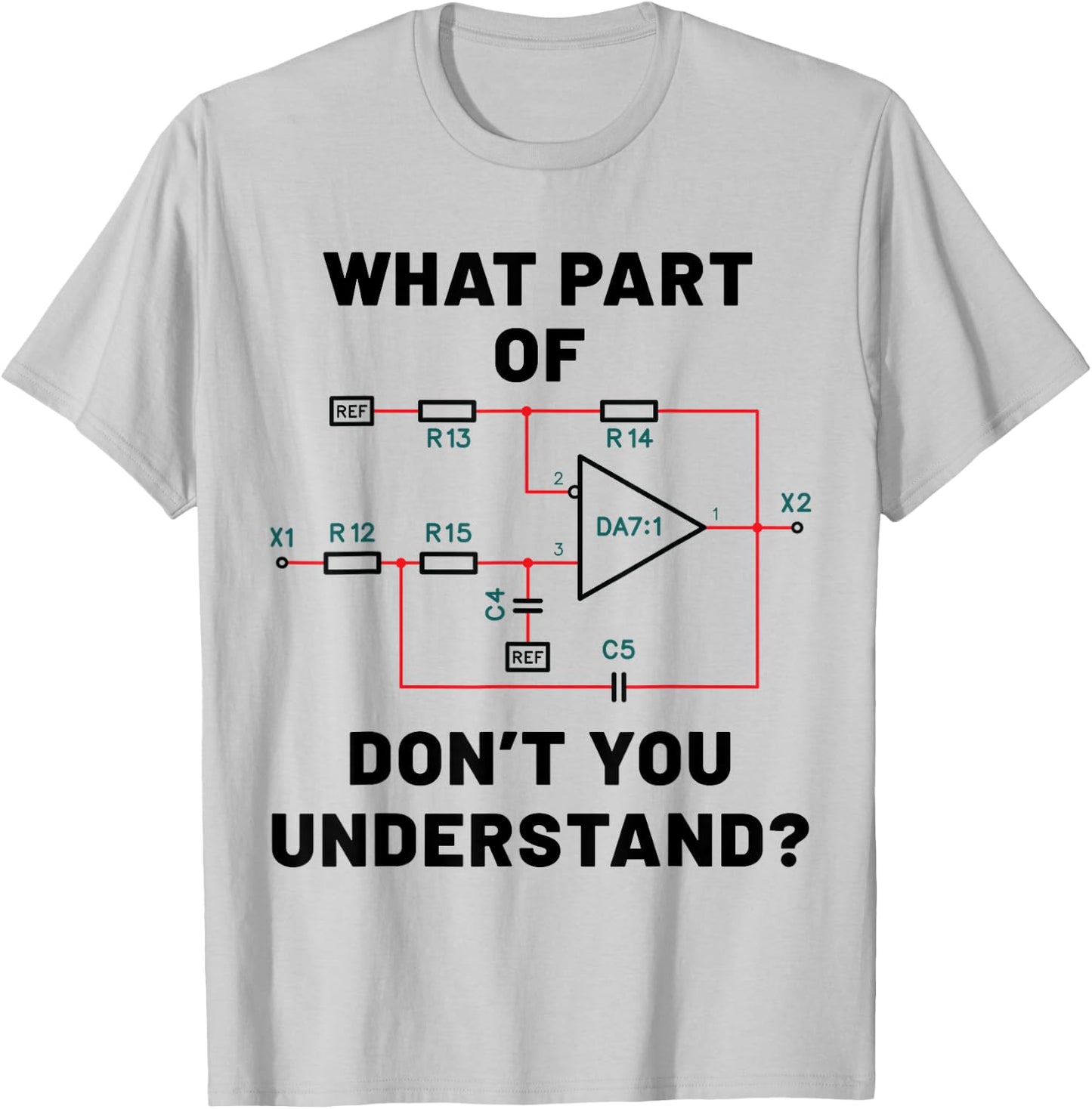 Electronic diagram Electrical engineer funny Gift T-Shirt - T-Shirt | Ash
