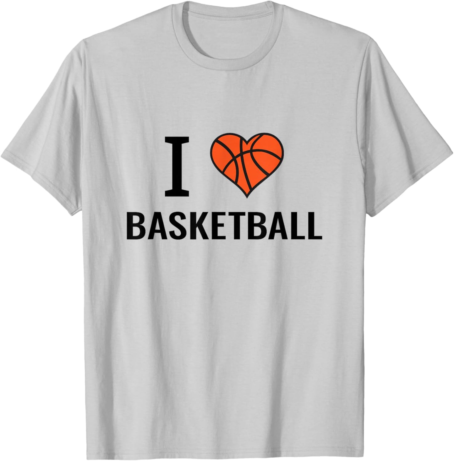 Basketball gifts basketball player I love heart T-Shirt - T-Shirt | Ash