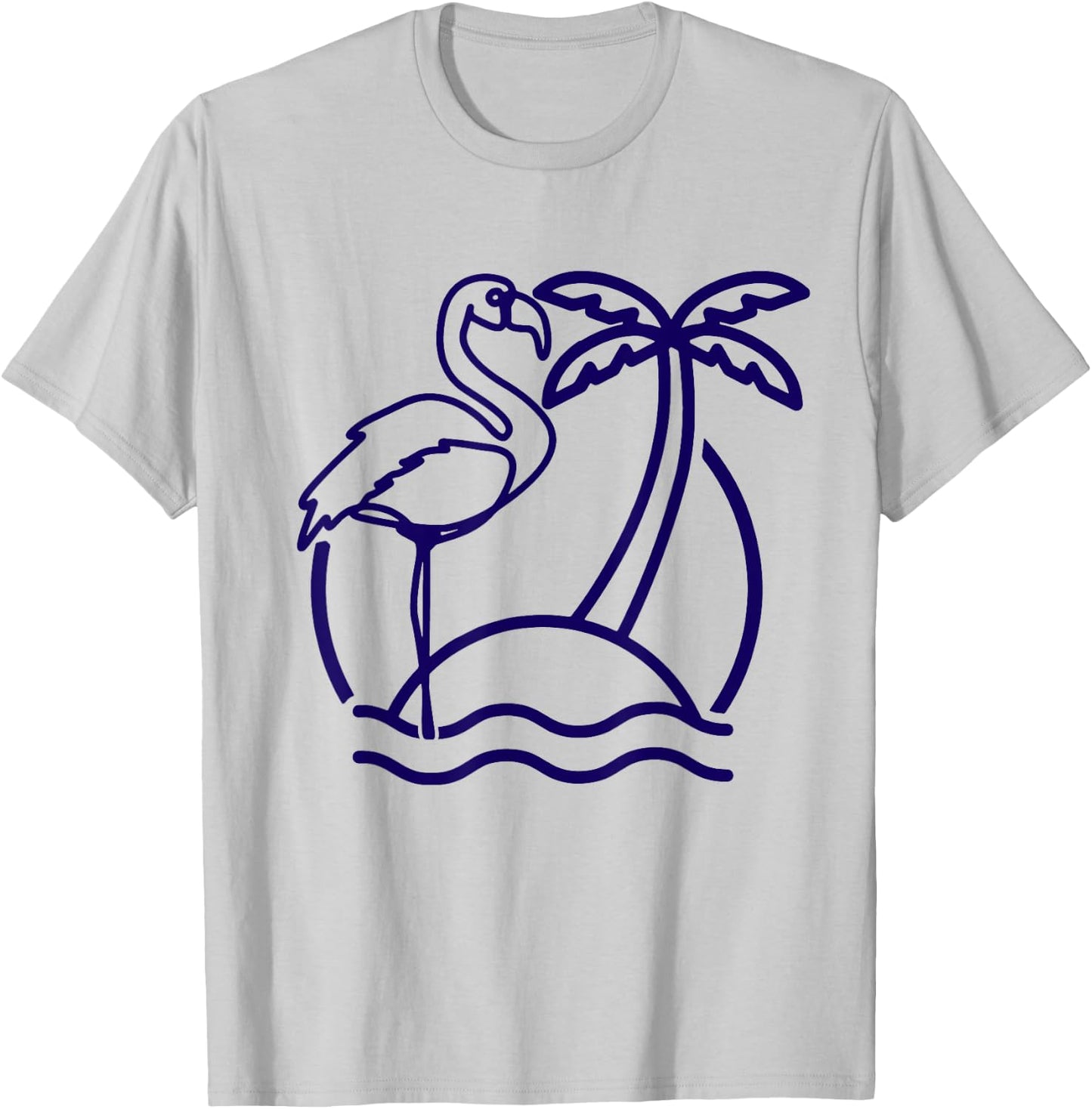 Flamingo Beach Vintage Retro 80s Miami Flamingo Lover Women Girls Kids T-Shirt - T-Shirt | Ash