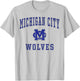Michigan City High School Wolves T-Shirt - T-Shirt | Ash