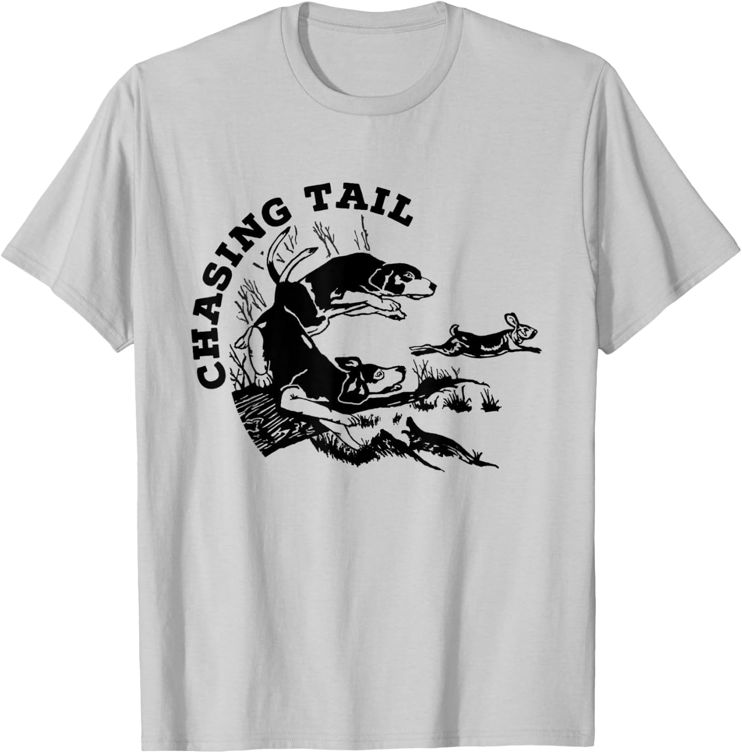Rabbit Hunter - Beagles - Chasing Tail - Hunting Cottontail T-Shirt - T-Shirt | Ash