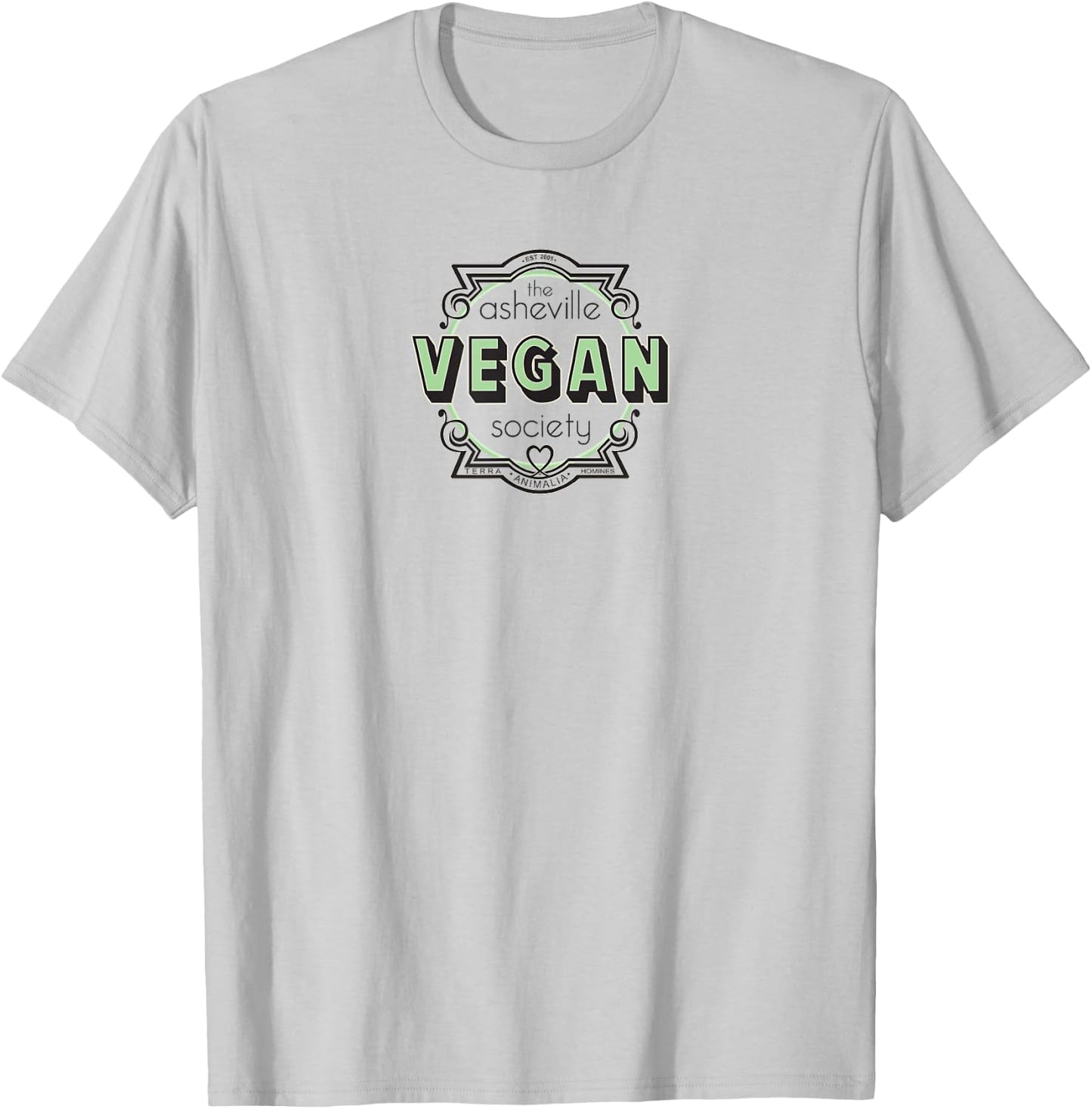 Asheville Vegan Society Logo AVL AVS T-Shirt - T-Shirt | Ash