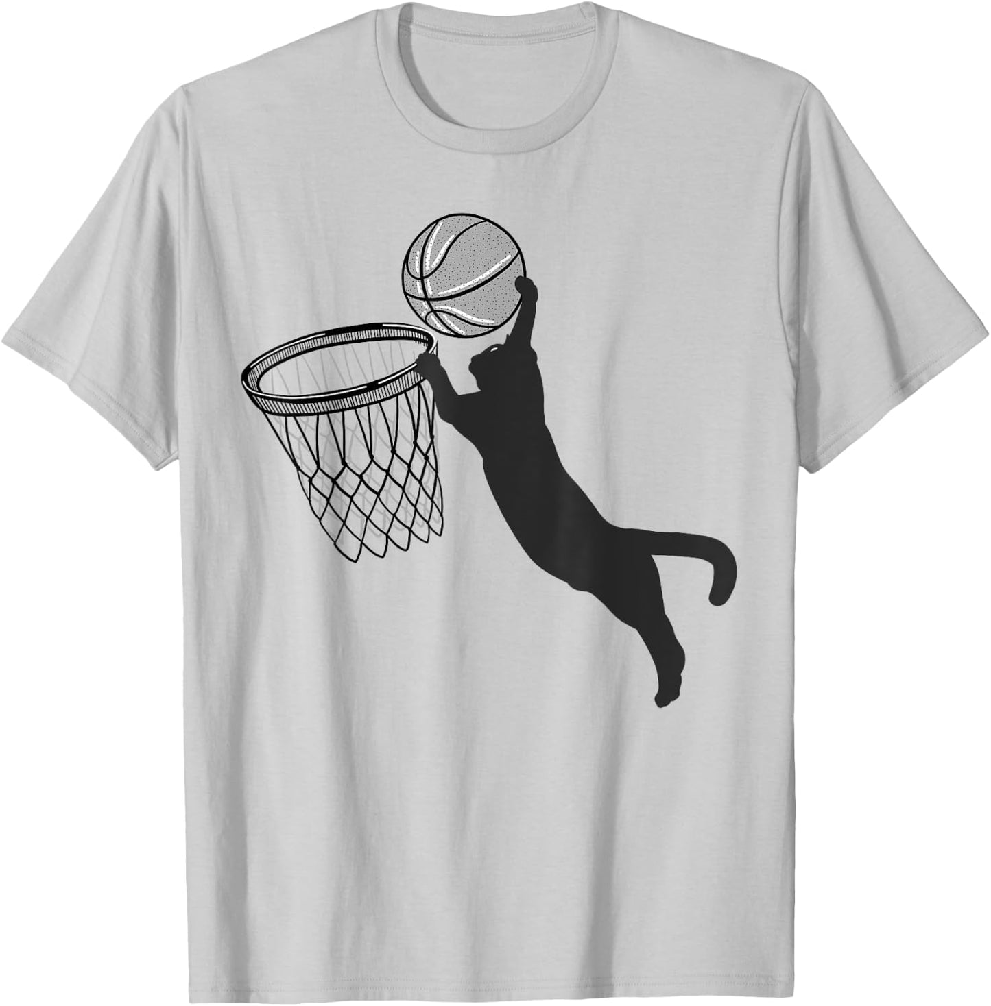 Cats Playing Basketball Cat Lover Men Women T-Shirt - T-Shirt | Ash