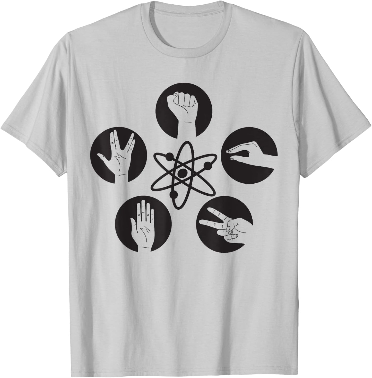 Big Bang Theory Logo Rock Lizard Spock T-Shirt - T-Shirt | Ash