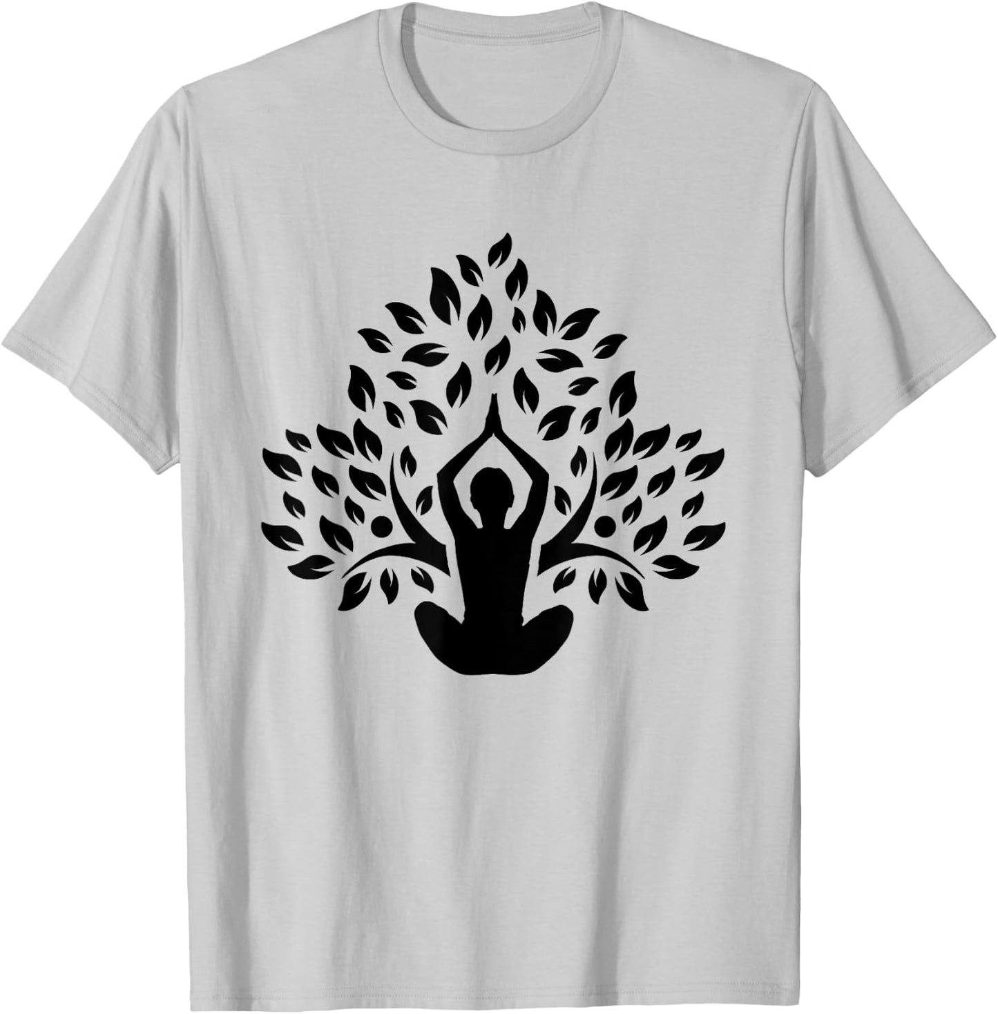 Yoga Pose Tree Meditation Yoga Lover Gift T-Shirt - T-Shirt | Ash