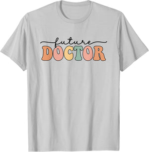 Retro Future Doctor Medical School For Medical Students T-Shirt - T-Shirt | Ash