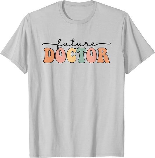 Retro Future Doctor Medical School For Medical Students T-Shirt - T-Shirt | Ash