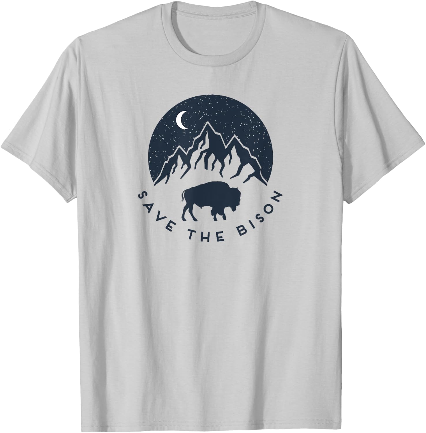 Save The Bison T-Shirt - T-Shirt | Ash
