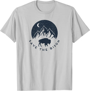 Save The Bison T-Shirt - T-Shirt | Ash