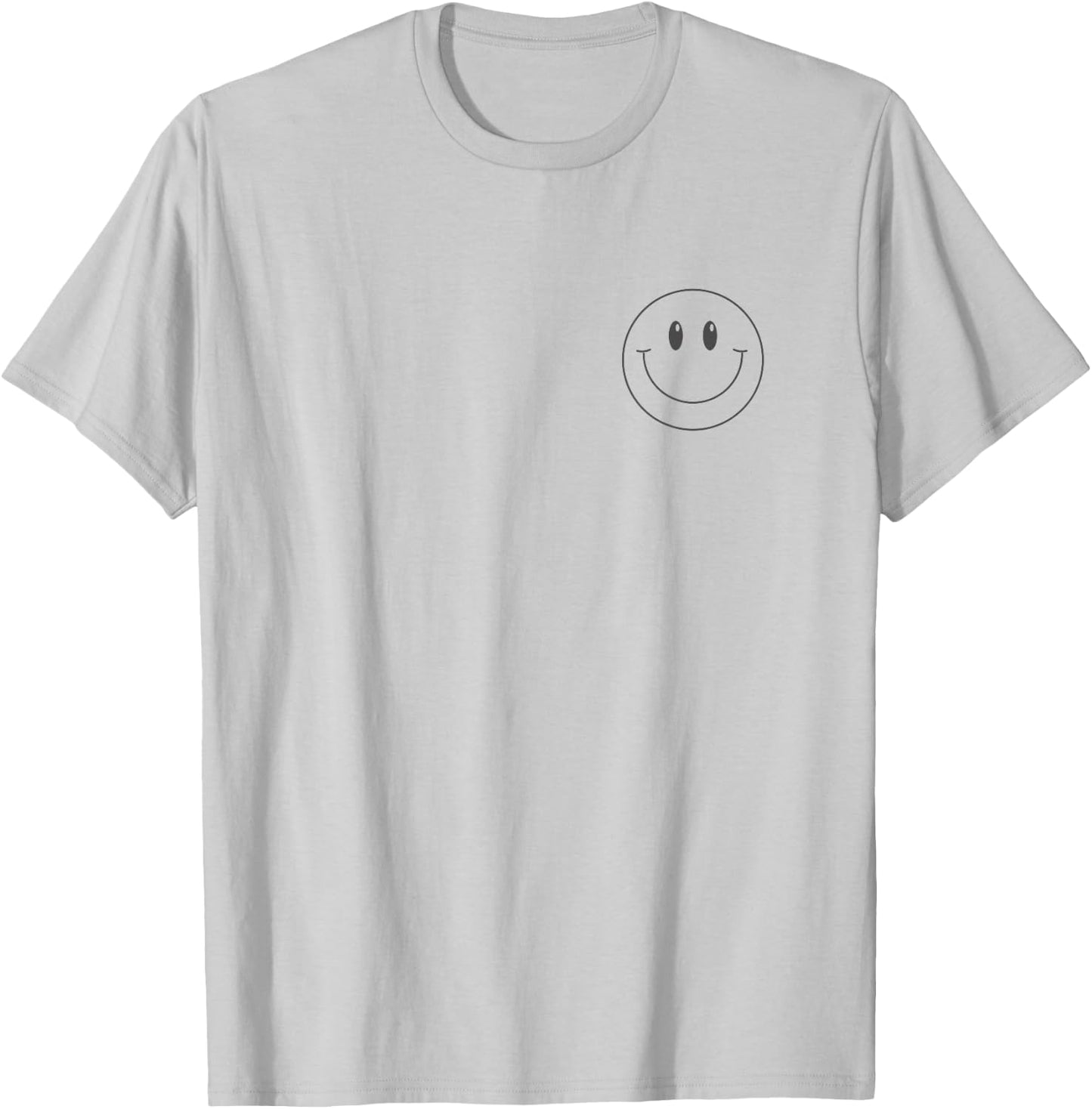 Minimalist Smile Face Shirt Cute Happy Peace Smiling Face T-Shirt - T-Shirt | Ash