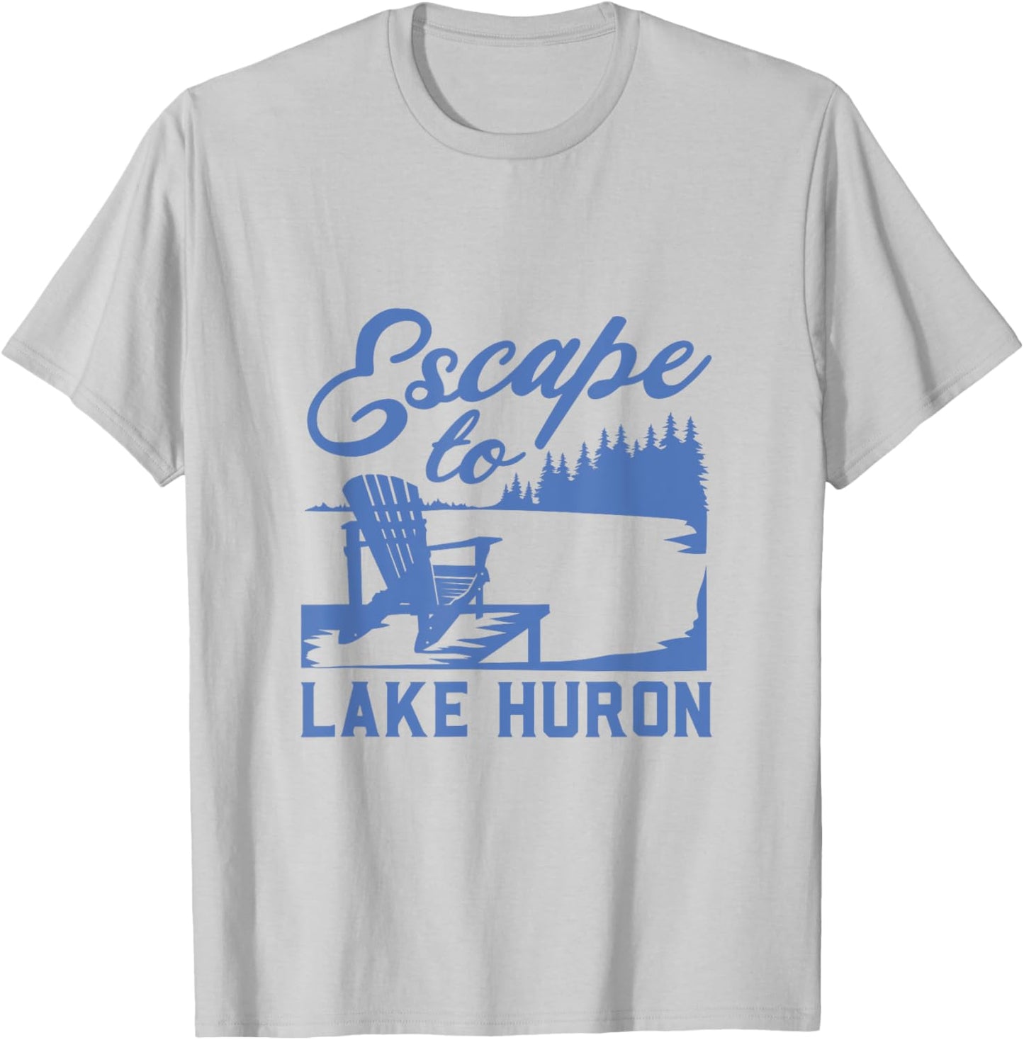 Escape to Lake Huron T-Shirt - T-Shirt | Ash