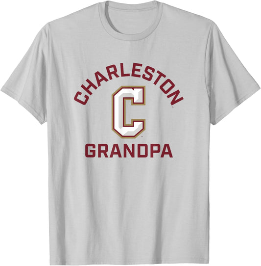 College of Charleston Cougars Arched Grandpa T-Shirt - T-Shirt | Ash