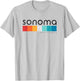 Sonoma California CA USA Retro Design T-Shirt - T-Shirt | Ash