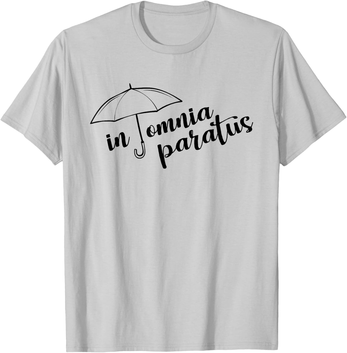 In Omnia Paratus Umbrella Women's Grey Classic Fit T-Shirt - T-Shirt | Ash