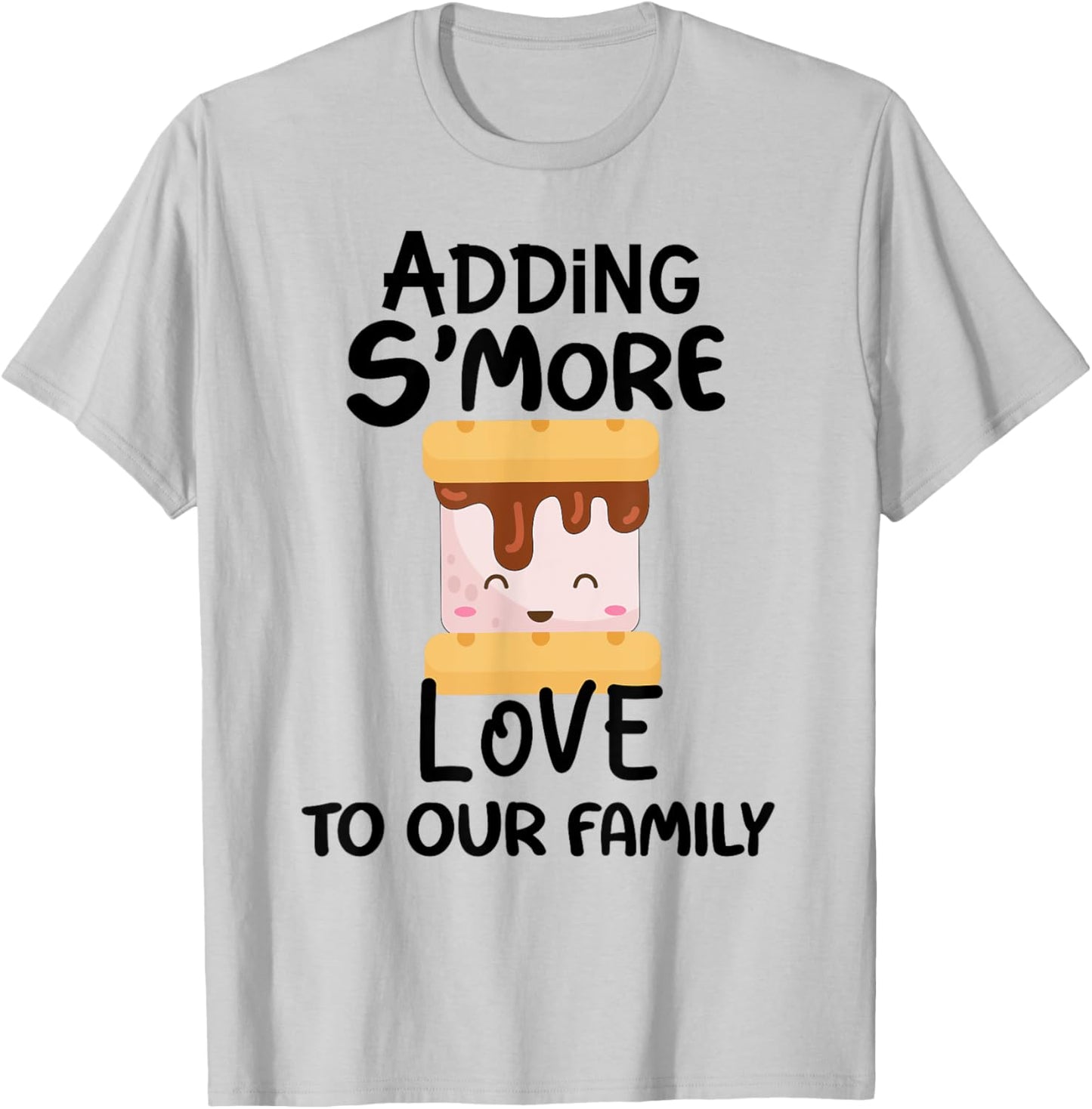 Adding Smore Love To Our Family Camping Pregnancy Announceme T-Shirt - T-Shirt | Ash