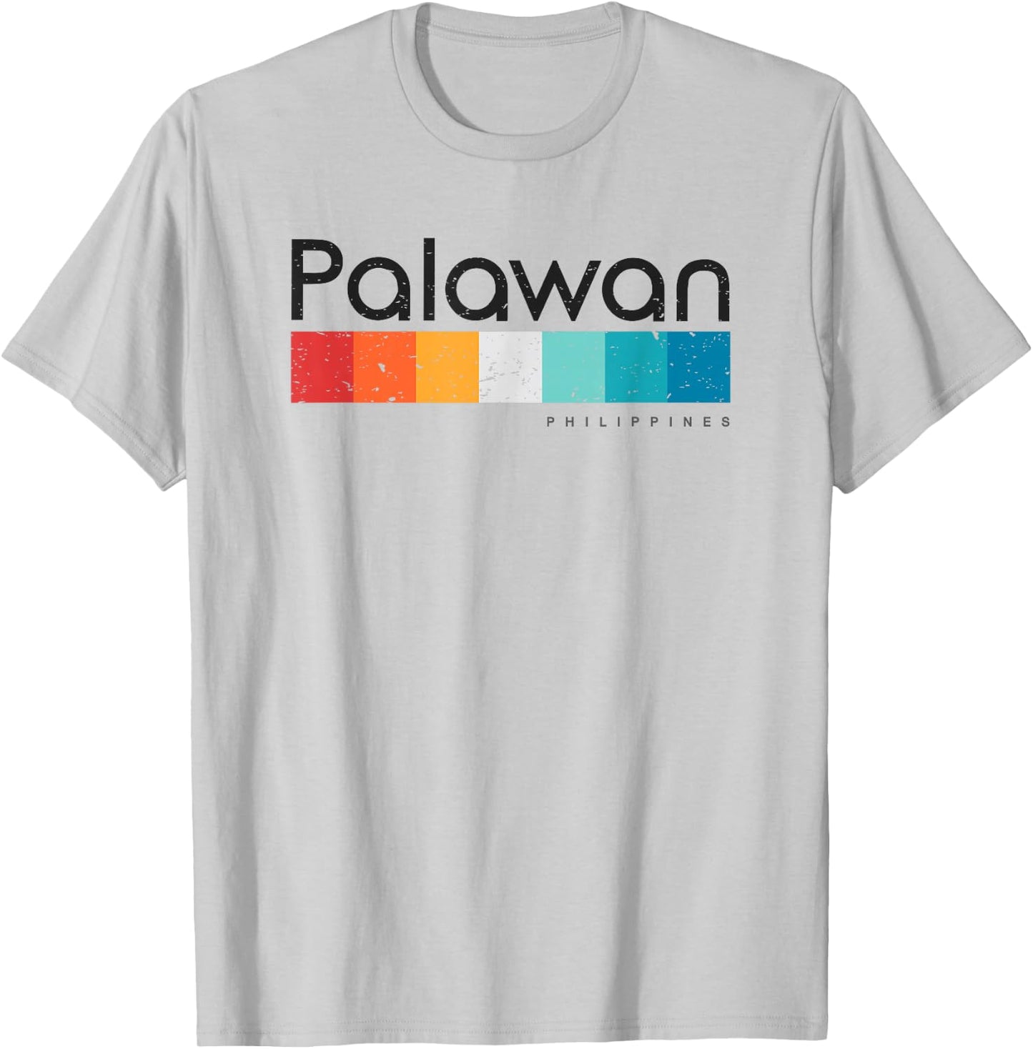 Vintage Palawan Philippines Retro Design T-Shirt - T-Shirt | Ash