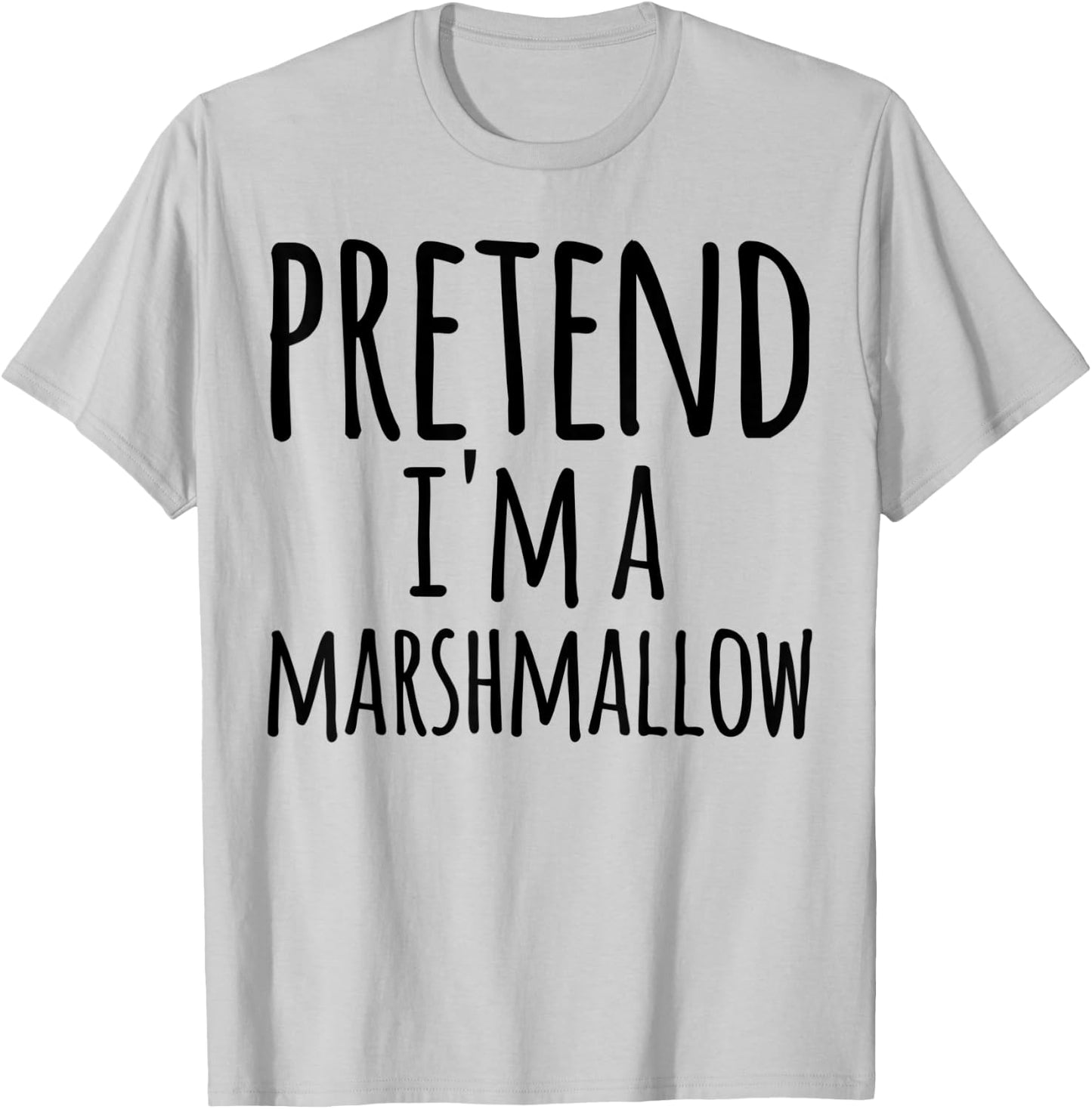 Funny Easy Lazy Halloween PRETEND I'M A MARSHMALLOW Costume T-Shirt - T-Shirt | Ash