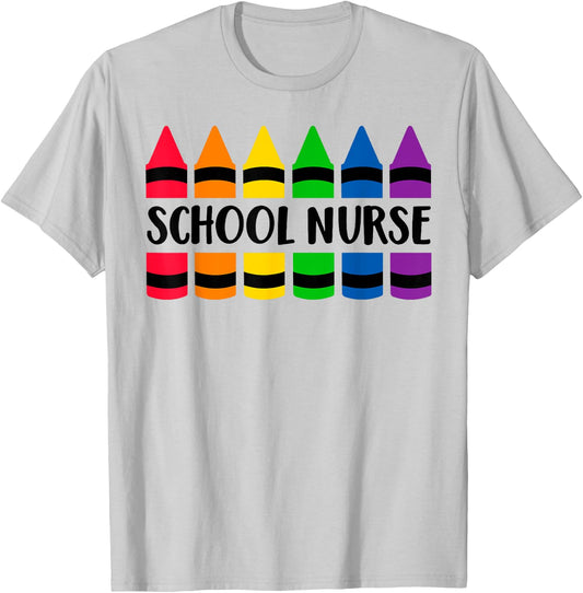 School Nurse Teacher Crayon - CRAY Teacher Women T-Shirt - T-Shirt | Ash