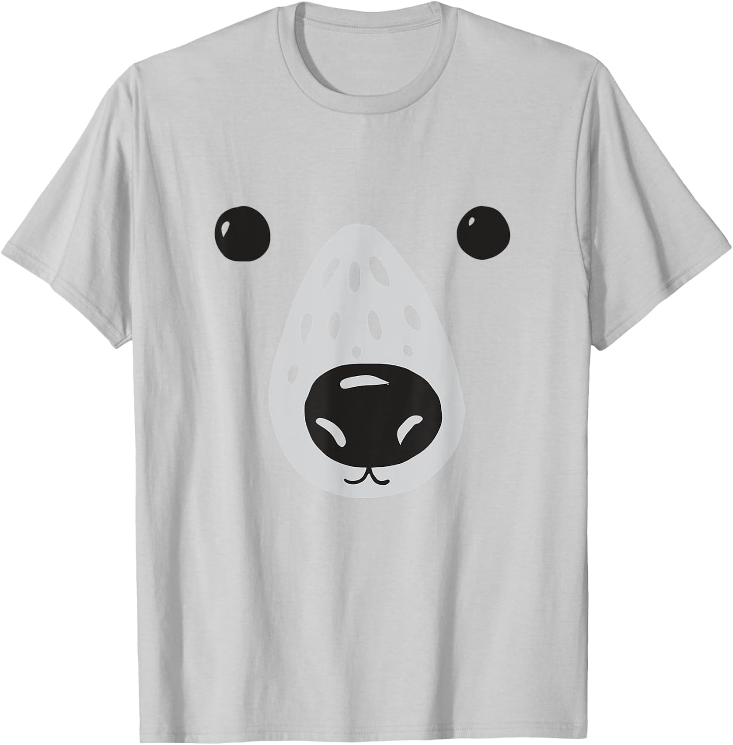 Polar Bear Kids Costume Bear Face Cool Zoo Polar Bear T-Shirt - T-Shirt | Ash