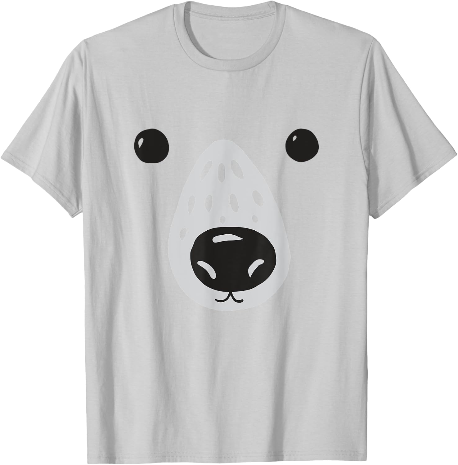 Polar Bear Kids Costume Bear Face Cool Zoo Polar Bear T-Shirt - T-Shirt | Ash