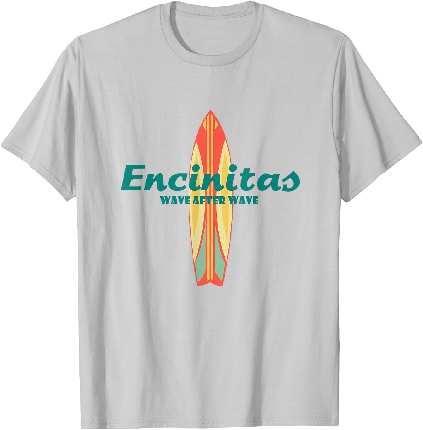 Encinitas Souvenir Retro Beach Vintage California Gifts T-Shirt - T-Shirt | Ash