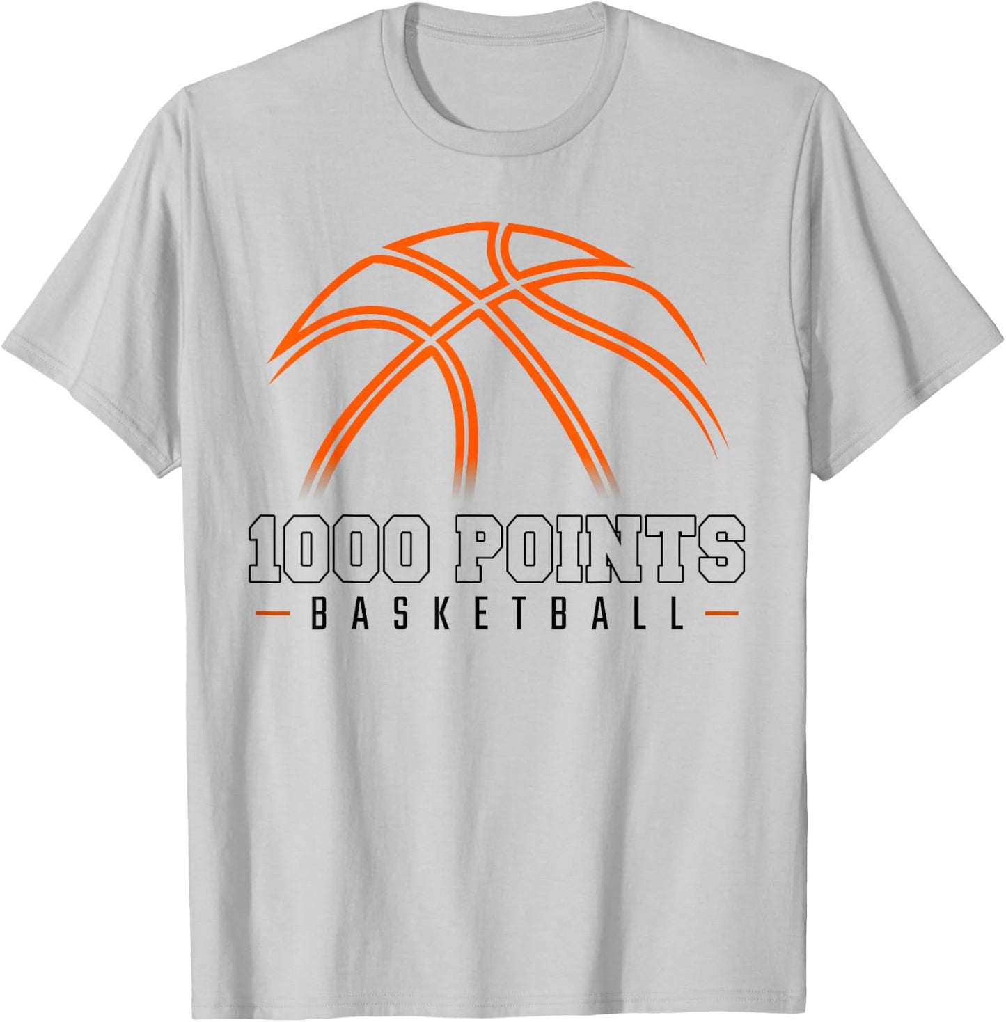 1000 Points Basketball Scorer High School Basketball Player T-Shirt - T-Shirt | Ash