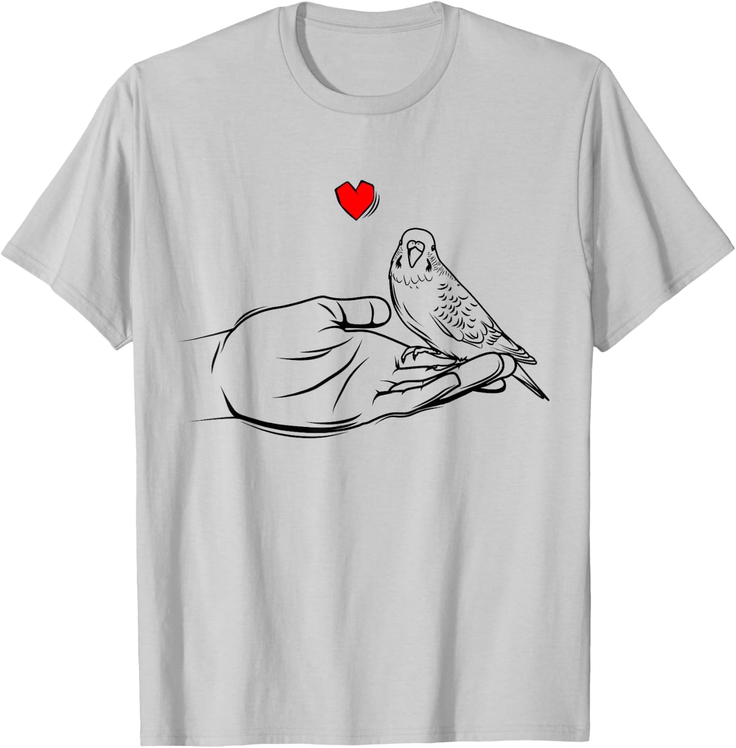 Budgie Love Parakeet Budgerigar Women White Small T-Shirt - T-Shirt | Ash