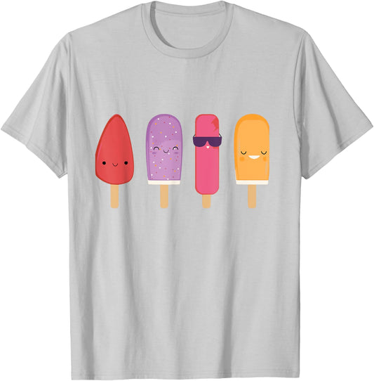 Funny Popsicle Summer Popsicle T-Shirt - T-Shirt | Ash