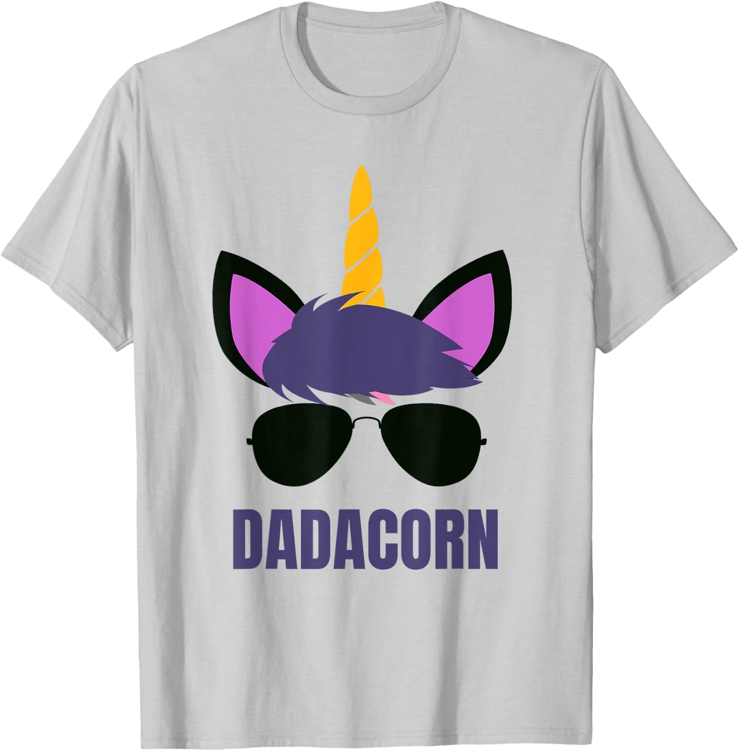 Dadacorn Unicorn Dad Shirt Daddycorn Father Unicorn Daddy T-Shirt - T-Shirt | Ash