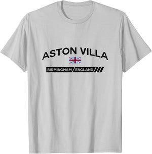 Aston Villa Town of Birmingham, England UK T-Shirt - T-Shirt | Ash
