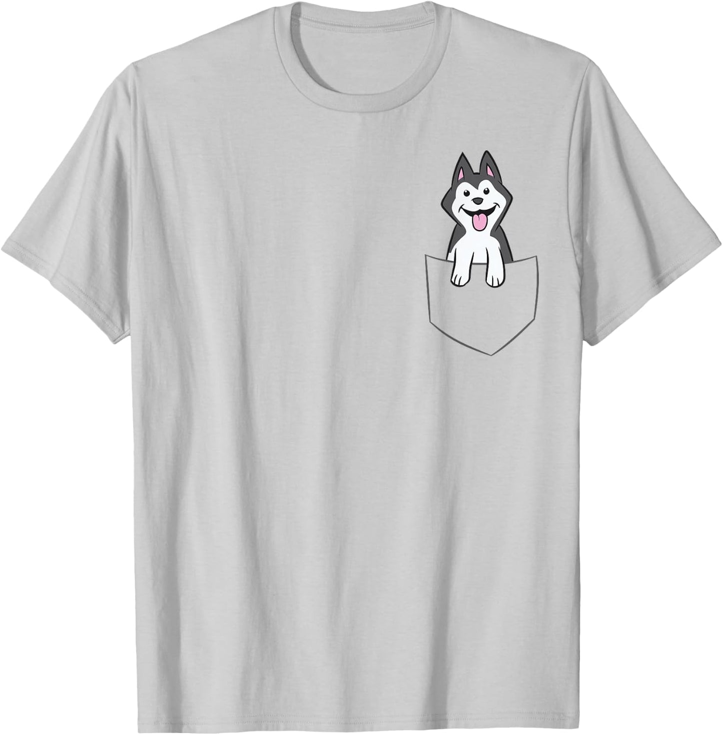 Siberian Husky in Bag Kids Husky in Bag T-Shirt - T-Shirt | Ash