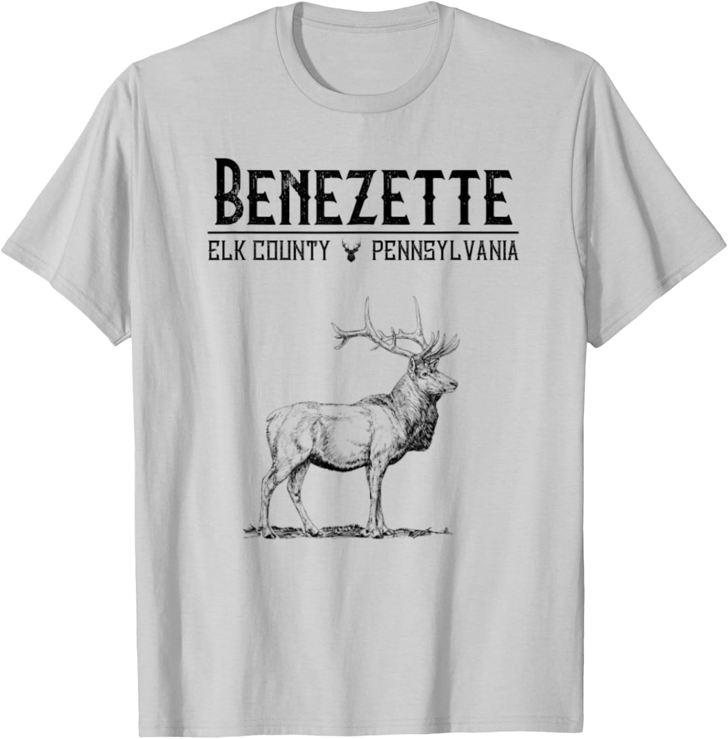 Benezette Elk County Pennsylvania Route 555 Nature State T-Shirt - T-Shirt | Ash