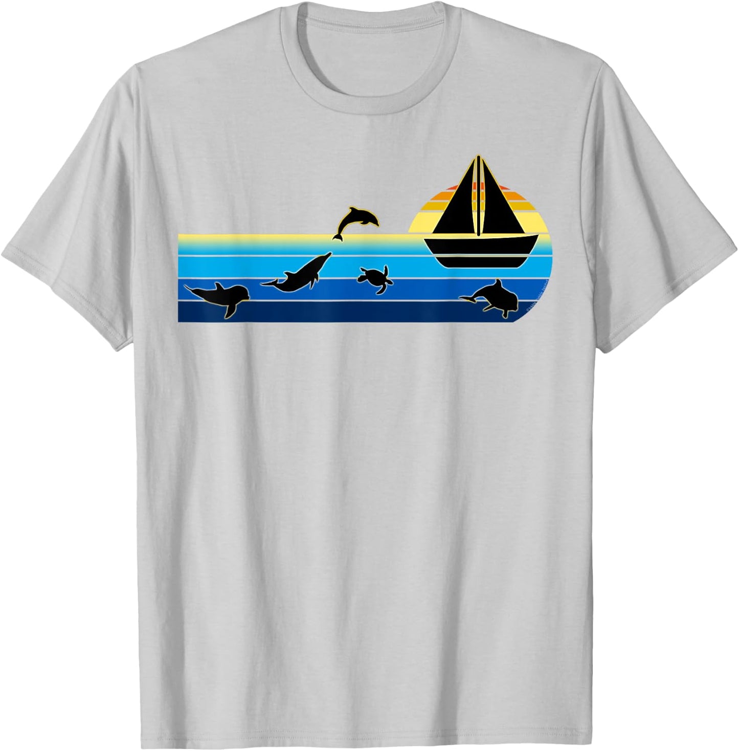 Beautiful Sunrise Sailboat - Sailing T-Shirt - T-Shirt | Ash