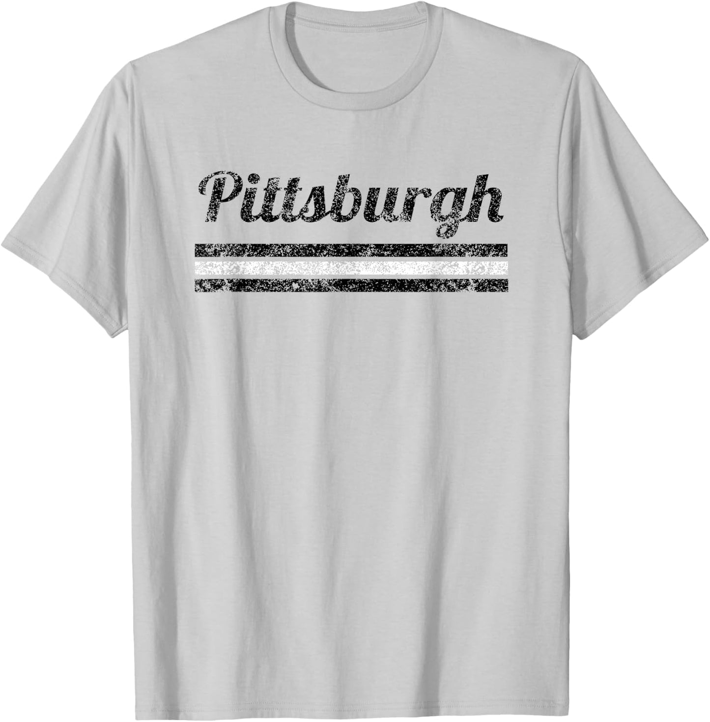 Pittsburgh Pennsylvania Retro Vintage Weathered Throwback T-Shirt - T-Shirt | Ash