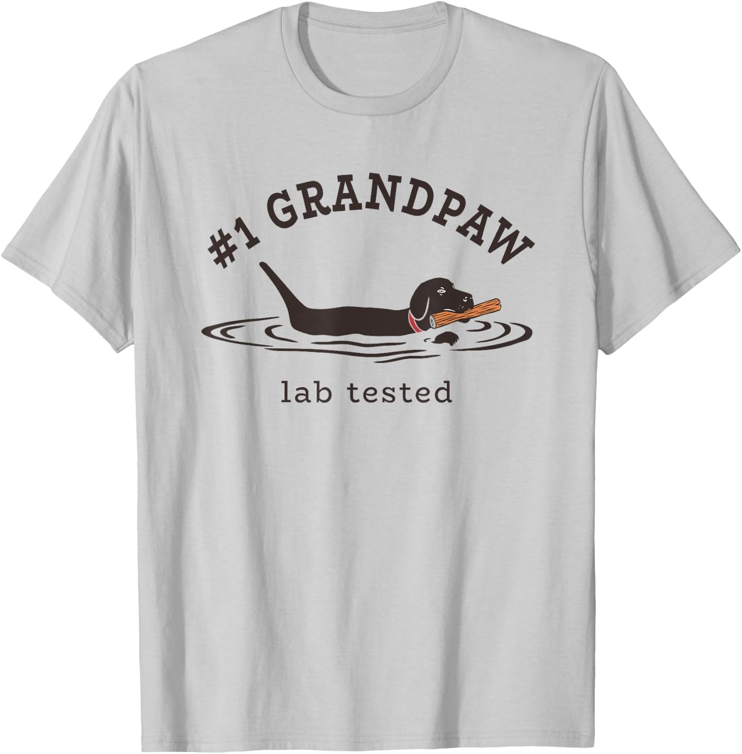 #1 Grandpaw Lab Tested Pun - Labrador Retriever Grandpa T-Shirt - T-Shirt | Ash