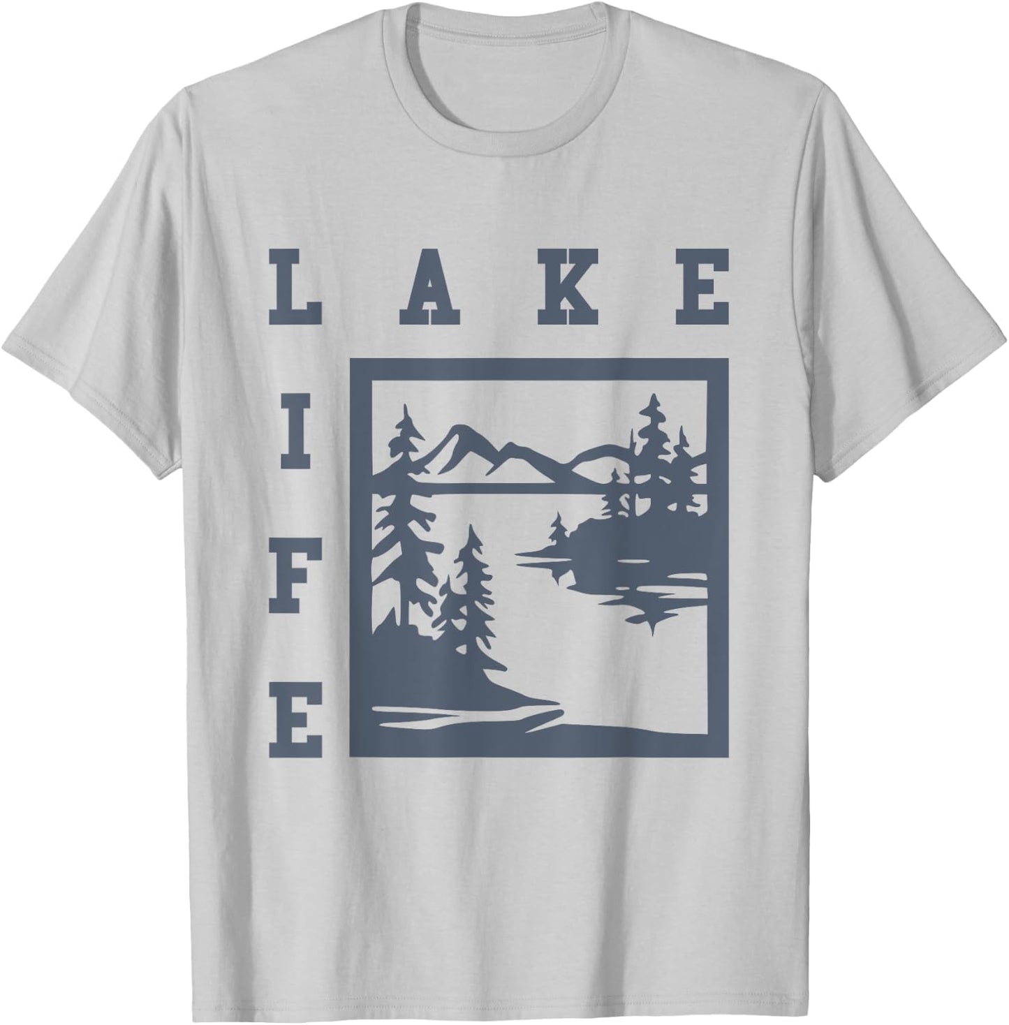 Lake Life Lake Shirt Lakehouse Vacation Boating Lake Bum T-Shirt - T-Shirt | Ash