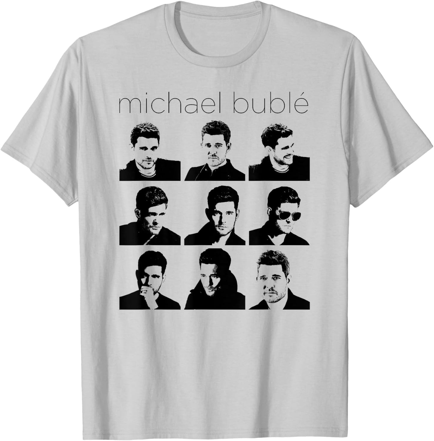 Michael Bublé Faces of Bublé T-Shirt - T-Shirt | Ash