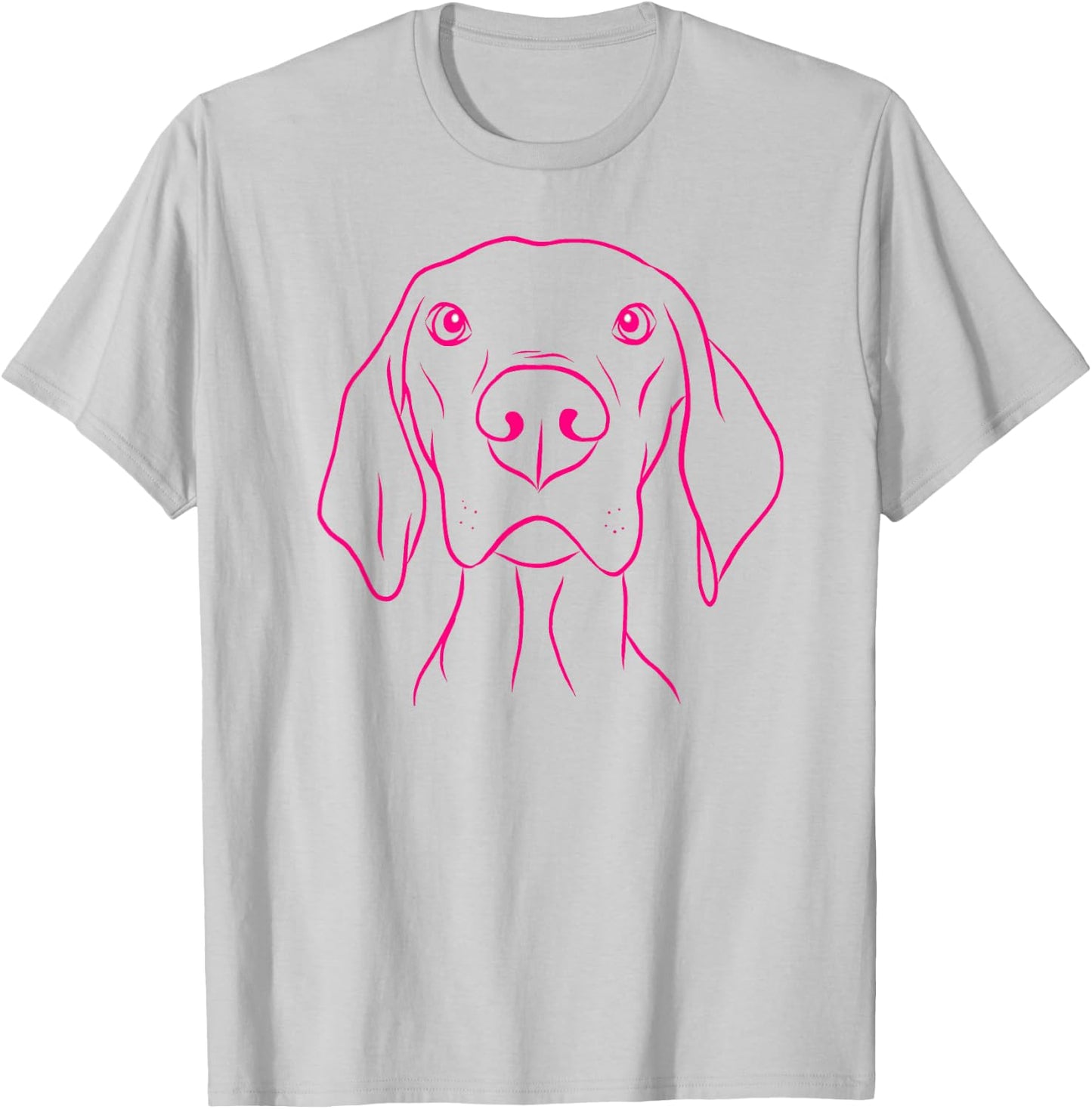 PABLO'S PAW PRINTS Vizsla Dog Lover - Grey, -Adult, Short Sleeve, Small, Classic Fit, Cotton 50% Polyester 50% T-Shirt - T-Shirt | Ash