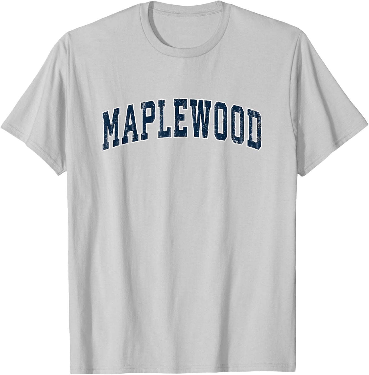 Maplewood New Jersey NJ Vintage Sports Design Navy Design T-Shirt - T-Shirt | Ash