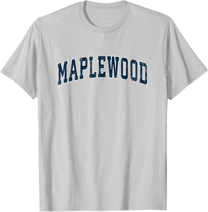 Maplewood New Jersey NJ Vintage Sports Design Navy Design T-Shirt - T-Shirt | Ash