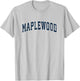 Maplewood New Jersey NJ Vintage Sports Design Navy Design T-Shirt - T-Shirt | Ash