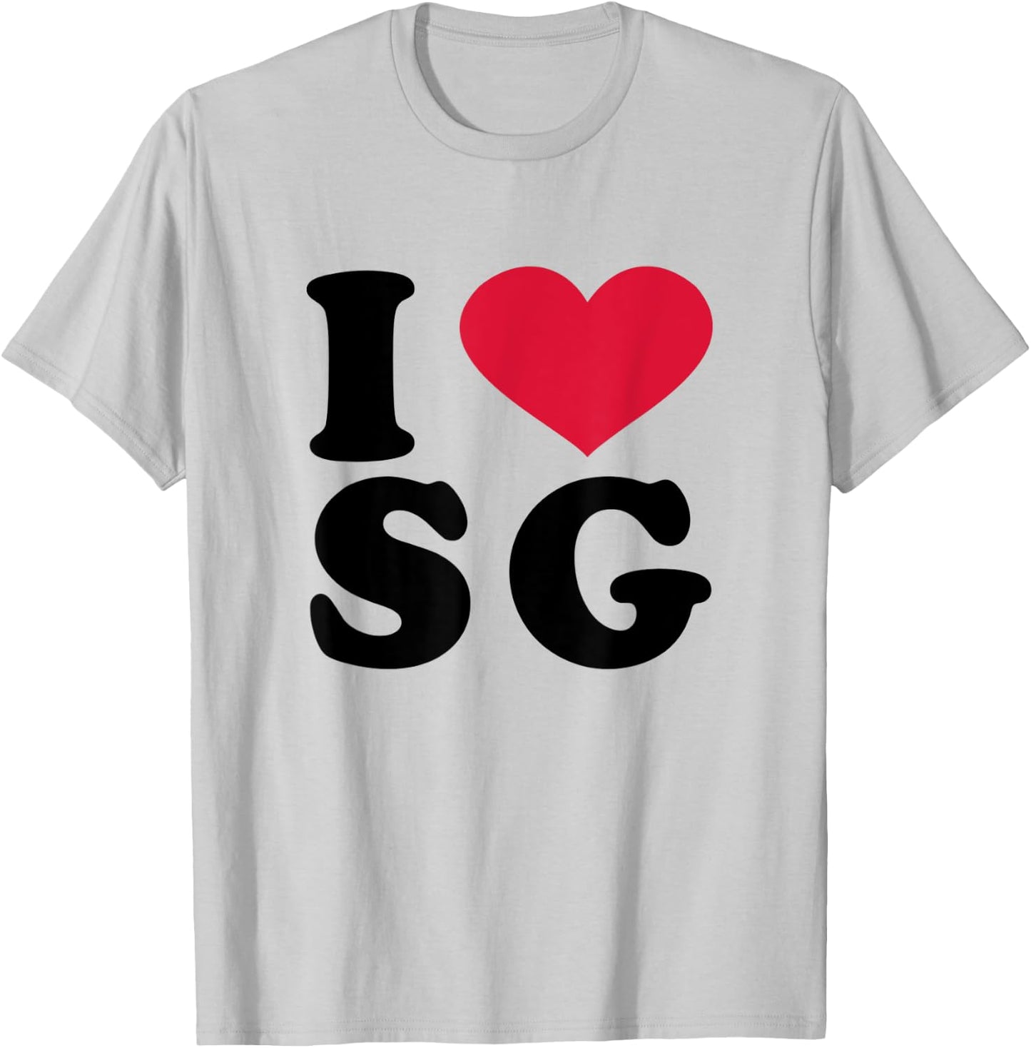 I Love SG T-Shirt - T-Shirt | Ash