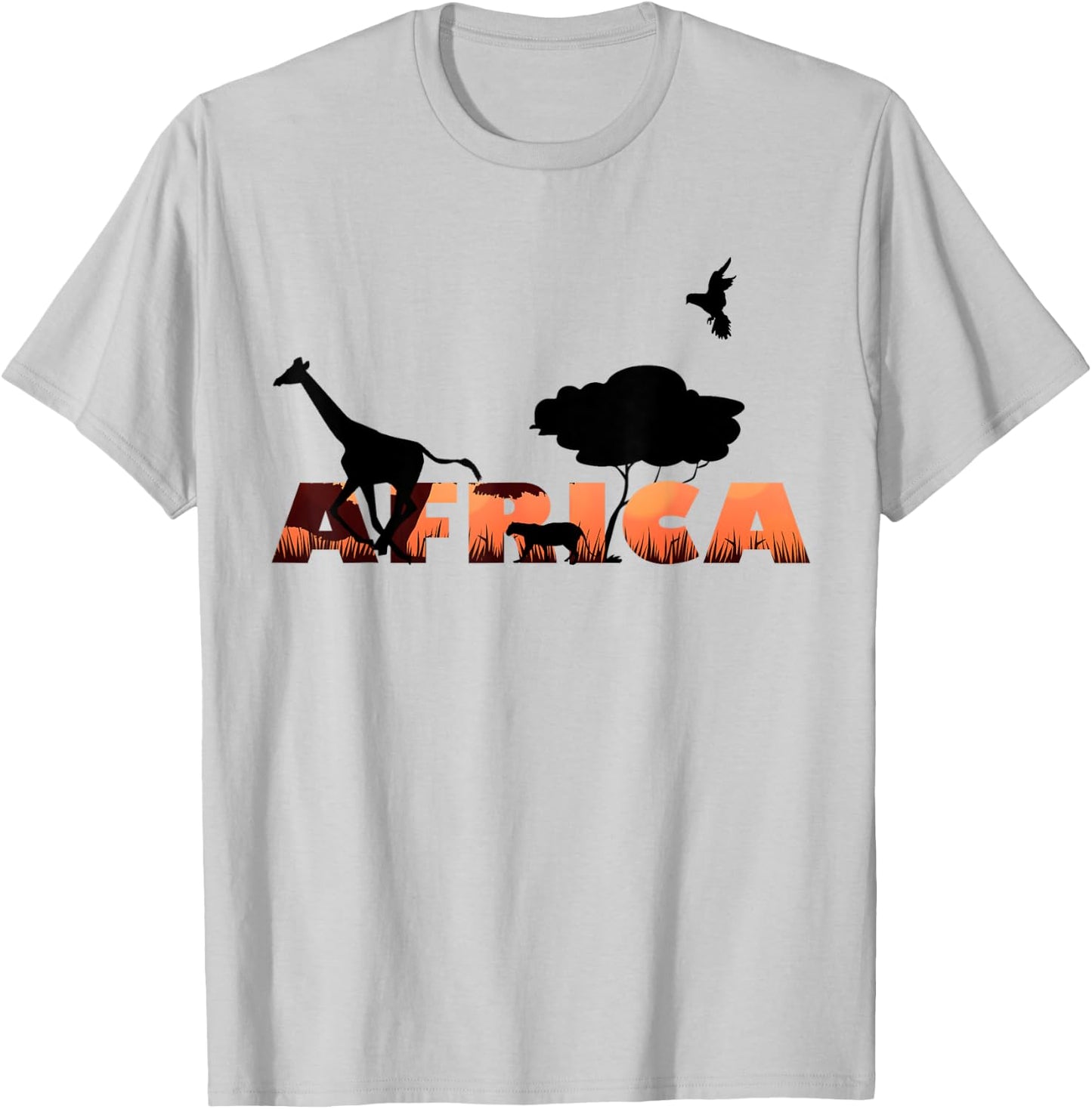 Giraffe Print - African Animals T-Shirt - T-Shirt | Ash