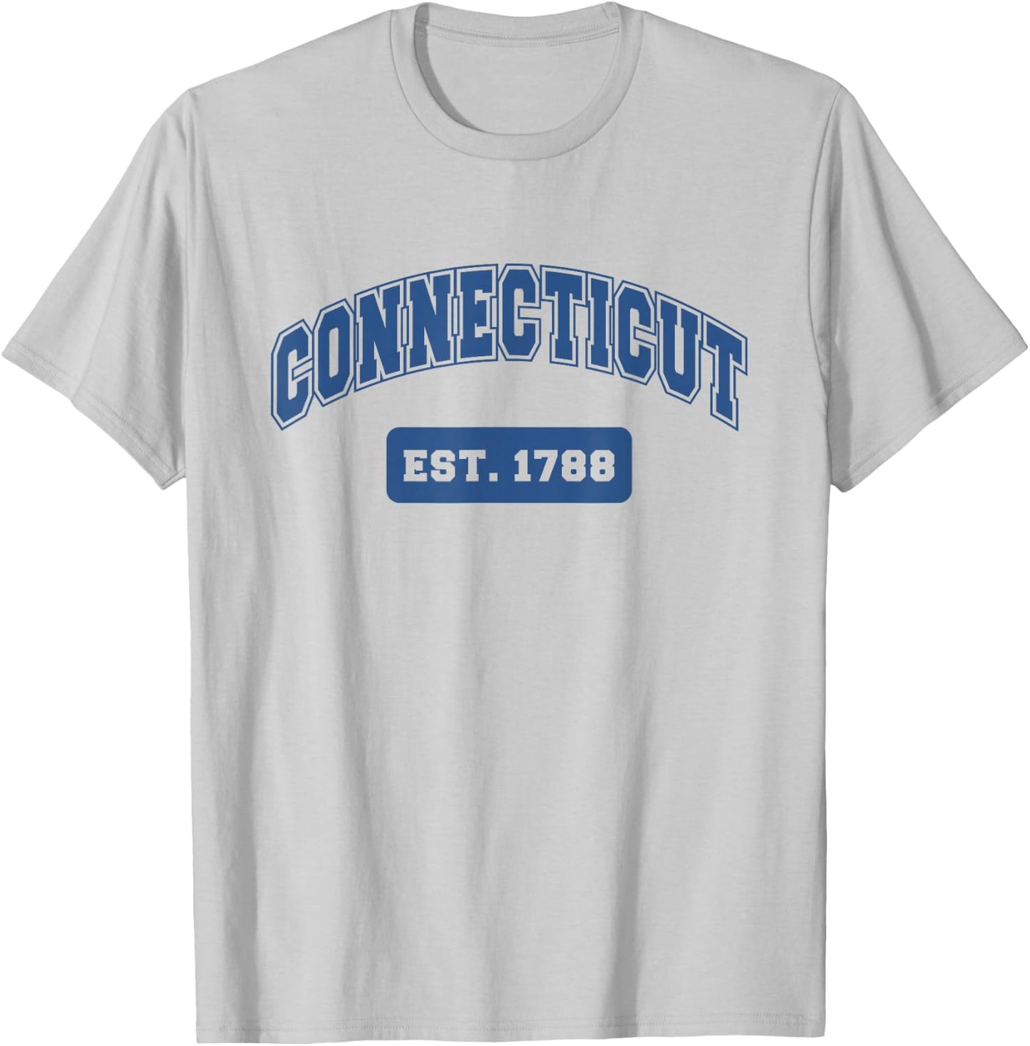 Connecticut 1788 Varsity Retro Style T-Shirt - T-Shirt | Ash