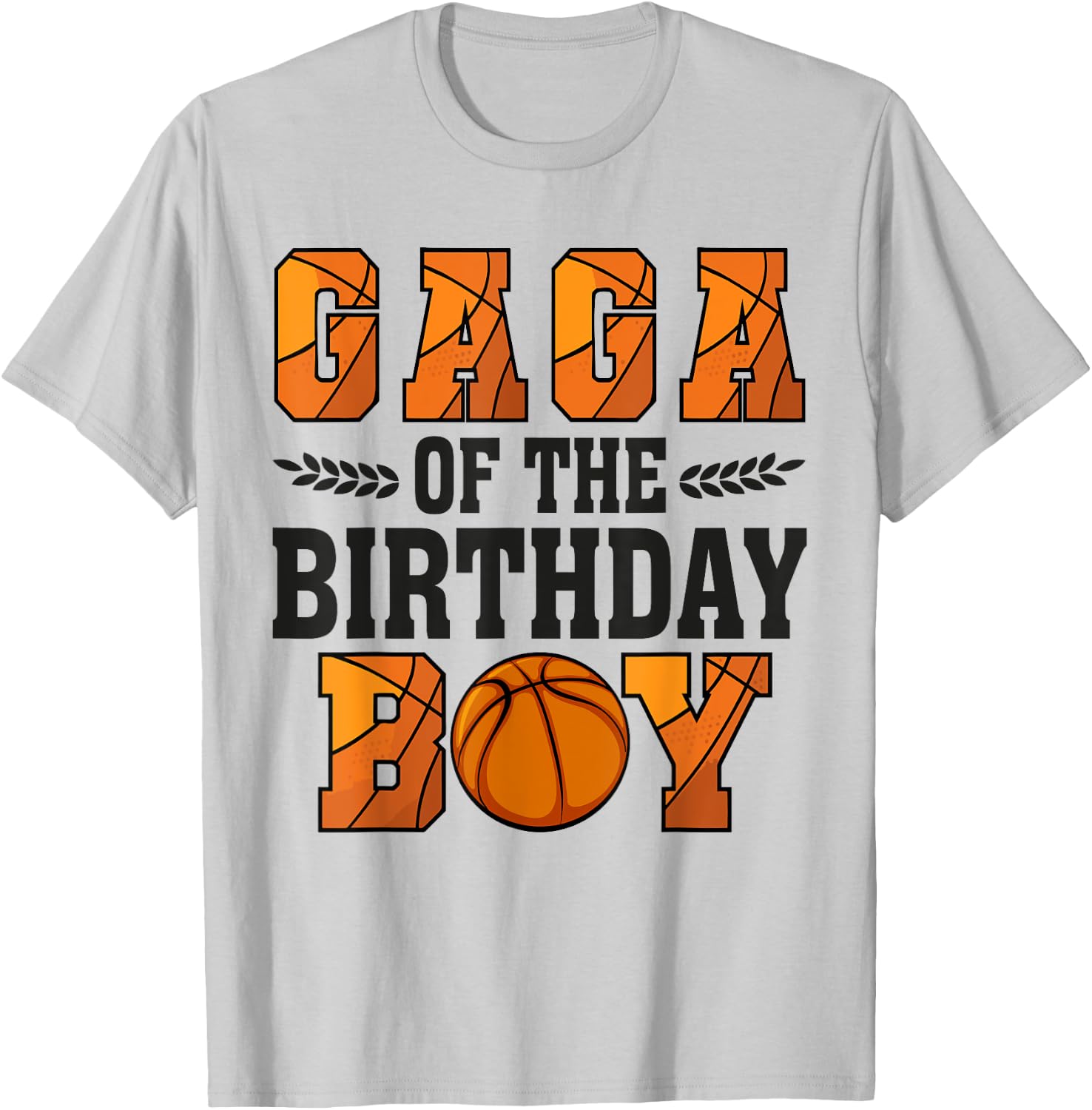 Gaga Of The Birthday Boy Basketball Grandpa 1st Bday T-Shirt - T-Shirt | Ash