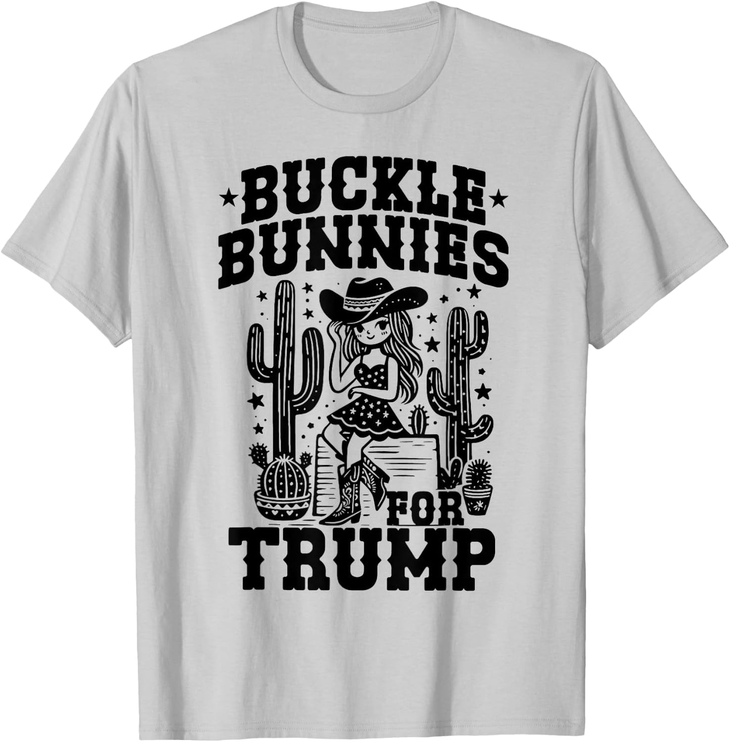 Buckle Bunnies For Trump T-Shirt - T-Shirt | Ash