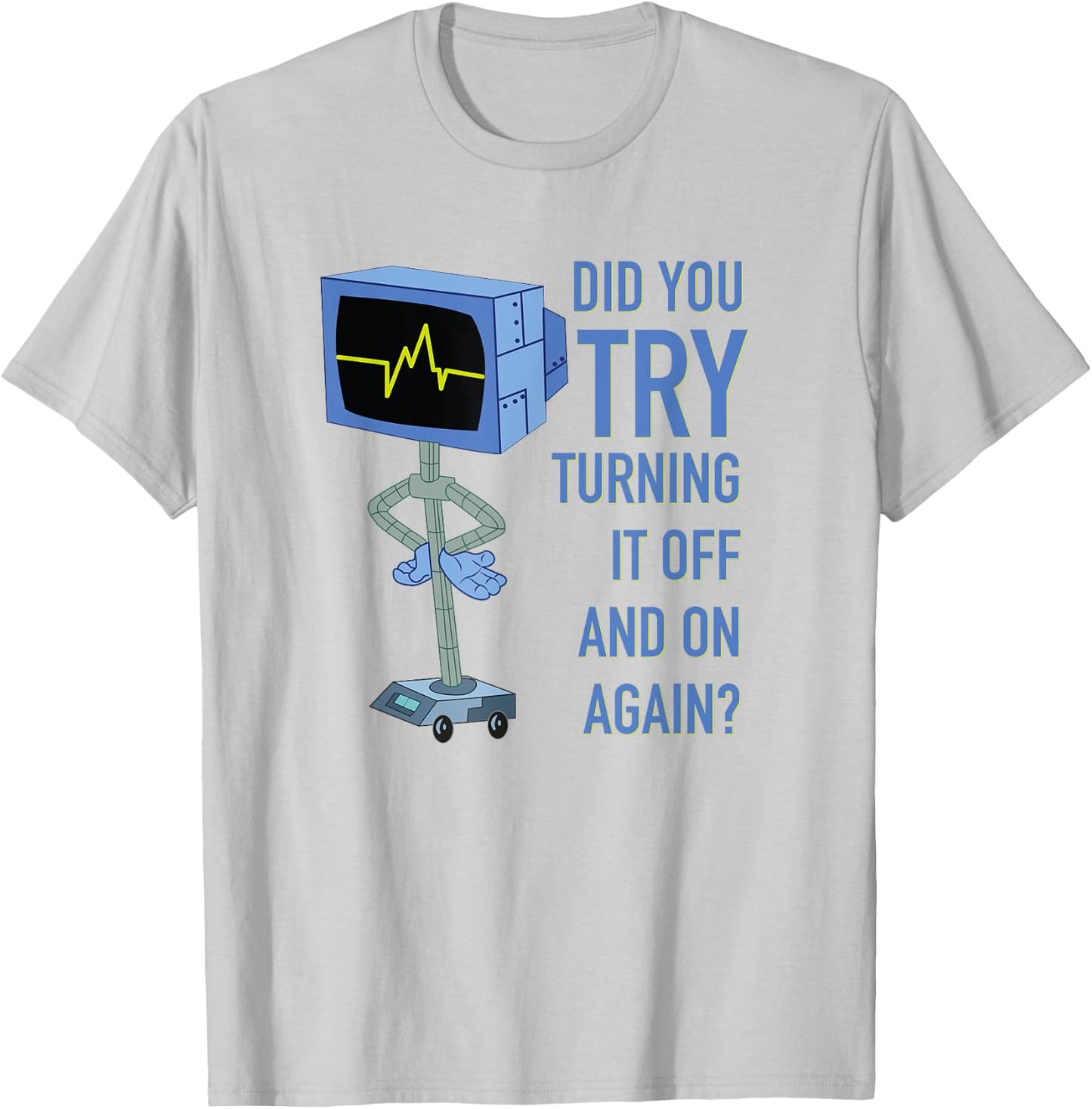 Mademark x SpongeBob SquarePants - Karen Plankton - Did you try turning it off and on again? T-Shirt - T-Shirt | Ash
